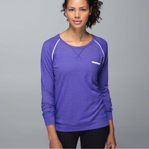 lululemon Weightless Crew Long Sleeve Heathered Bruised Berry